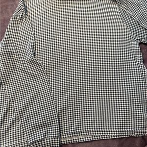 Basic Editions Navy and White Houndstooth Shirt